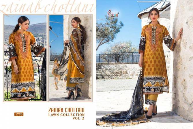 Shree Zainab  Pure LawnCotton Print With EXCLUSIVE Embrodery Work Letest Fancy  Chottani Lawn Collection 2 Pure Lawn Cotton Pakistani Suits